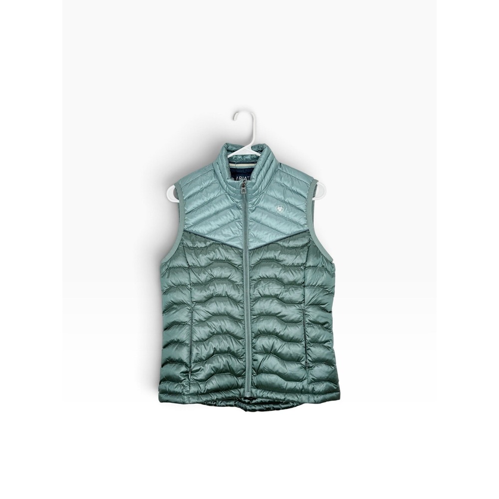 Ariat Tek Ideal Green Lightweight Down Puffer  Vest S Outdoor Equestrian Gorp